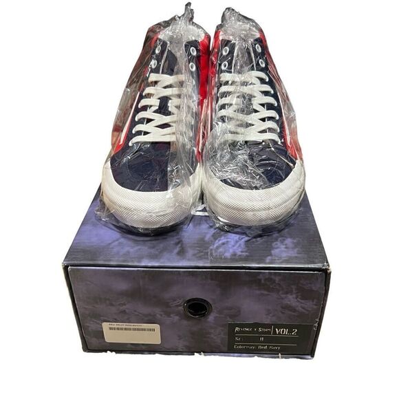 Revenge x Storm Vol. 2 Hi Top Sneakers in Red Navy (US 11) main image 5